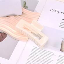 Pinzas para el cabello de mármol pastel de gran tamaño para mujeres - Pinzas de mandíbula con agarre antideslizante y resistente, accesorios para el cabello de acetato rectangulares de gran tamaño, pinzas para el cabello mate para cabello grueso/fino, regalos de estilo diario/fiesta para el cabello en la playa - Multicolor - Ver 7