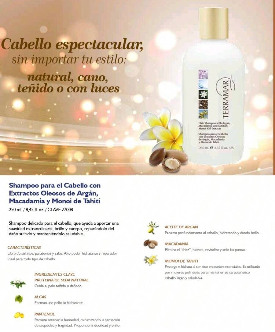 shampoo con extractos oleosos terramar 250ml - Champú - Ver 1