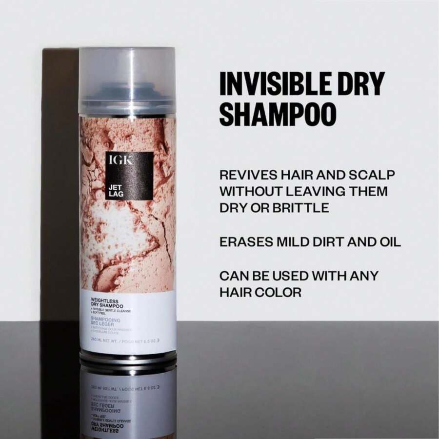 IGK JET LAG Invisible Dry Shampoo | Weightless + Refresh Style | Vegan + Cruelty Free | - ColorA - 查看 1