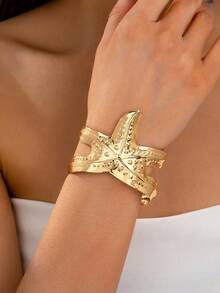1 Pc Summer Vocation Sea Starfish Shell Beach Cuff Bangle Bracelet For Women - A8909 - View 19