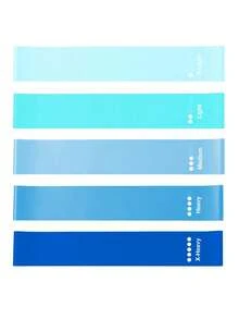 5件套专业足球训练带，带腿部拉力环 - 加厚高弹阻力带，适用于力量训练，可叠加设计，色彩鲜艳（黄、绿、蓝、红、黑） - 运动员和健身爱好者的理想礼物，运动配件，时尚设计，经久耐用 - 彩色 - 查看 6