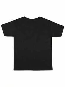 Astronauta explorando planetas de colores vibrantes y estrellas brillantes inspirado en aventuras espaciales ropa para niños camiseta 100% algodón - Negro - Ver 3