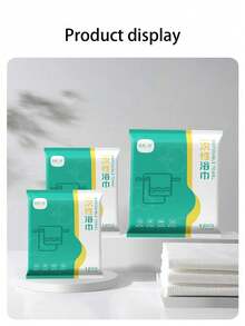 5pcs/Pack Luxury Disposable Thick Towels, 70gsm Soft Non-Woven Fabric, Individually Packaged, 50x100cm, Suitable For Travel, Gym And Outdoor Use - White - View 3