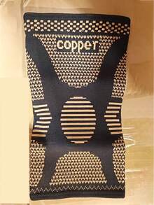 1 件铜纤维护膝，弹性压缩透气铜离子护膝，男女通用，缓解膝盖疼痛，户外运动篮球跑步健身护膝 - 彩色 - 查看 9