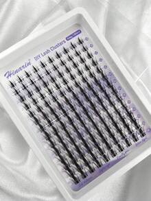 Hinarin 140片C型卷翘仙女睫毛簇，10-18mm，漫画风格，DIY睫毛嫁接，湿润感尖刺动漫睫毛，单根假睫毛簇，超薄隐形睫毛带，睫毛簇，假睫毛 - C - 查看 8