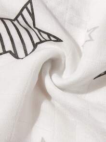 1pc Baby Swaddle Blanket, Star Pattern, Breathable Soft Muslin, Suitable For Spring/Summer Daily Use - Multicolor - View 6