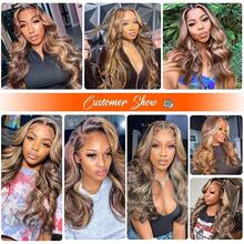 NATAN Elegant Women's Lace Front Wig 13x6 - 130% Density Loose Wave High-Temperature Fiber Hairpiece, Glueless Transparent Lace Elegant Wig Suitable For All People - S4/27 - View 5