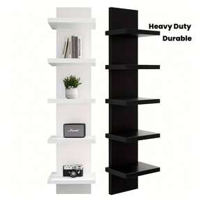 3/5-Tier Floating Wall Shelf Unit - Versatile Storage & Display For Bedroom, Living Room, Office - Ideal For Books, Shoes, Vanity, And TV - Modern Minimalist Design Shelves