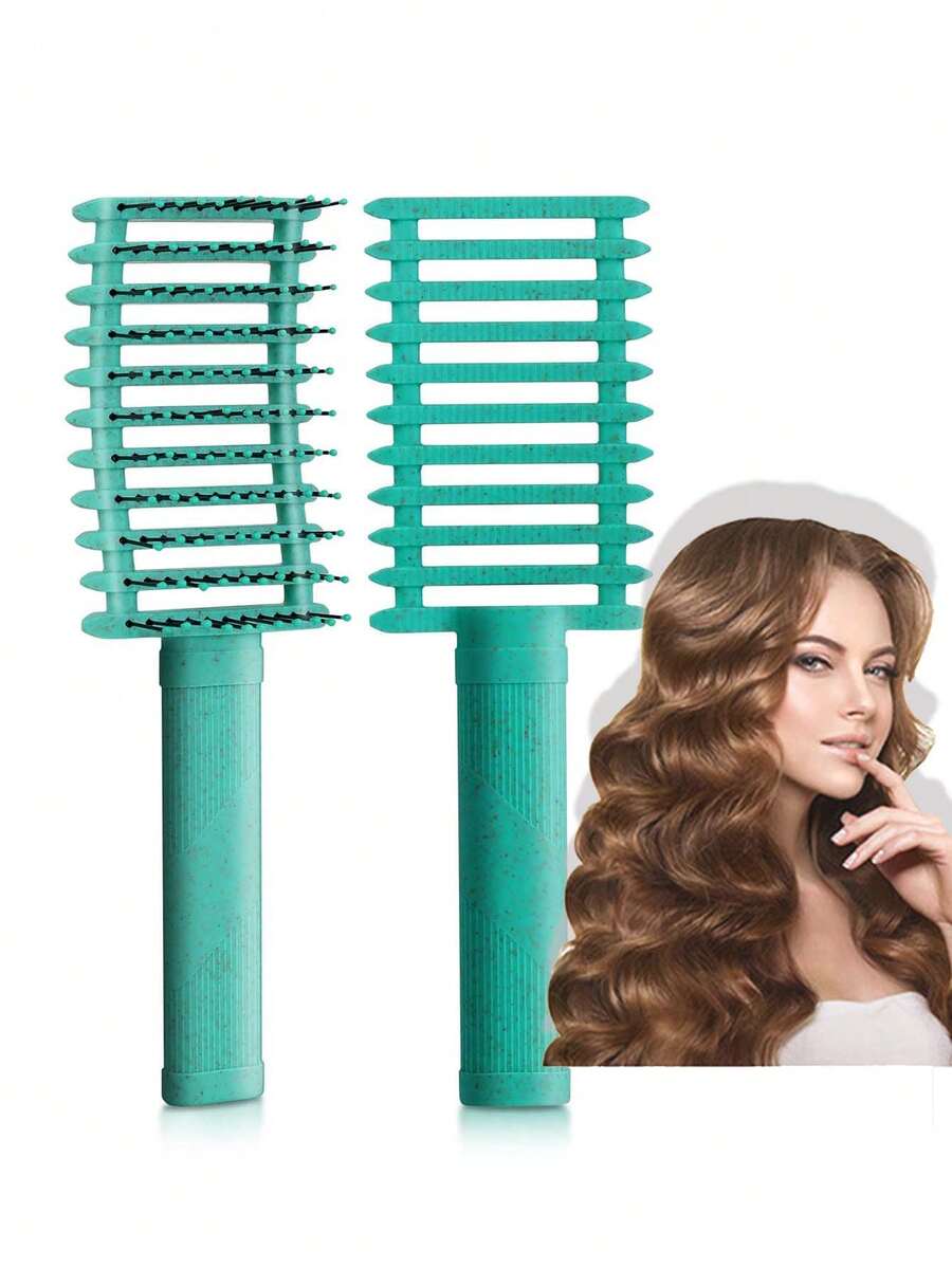 1pc Curl Defining Vented Hair Brush, Shaping And Styling Brush For Curly Hair, Detangling Brush For Wet Or Dry Hair, Suitable For All Hair Types ,Hair Styling Kit ,Hair Tool For Barber Salon Home Beauty Travel Essential,Hair Products,Hair Cares, Hair Brush Hair Accessories - Multicolor - View 1
