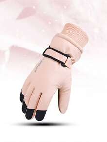 1 para damskich rękawiczek do jazdy na nartach na świeżym powietrzu, snowboardzie, kolarstwie, sportach, antypoślizgowych, wiatroszczelnych, ciepłych, z ekranem dotykowym, zimowych, ogrzewających dłonie, zimowych rękawiczek, rękawiczek narciarskich, rękawiczek śnieżnych - Wielokolorowe - Zobacz 10