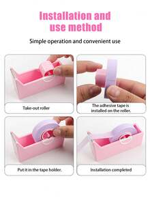 6pcs Eye Shadow Tapes, Eye Shadow & Eyeliner Auxiliary Tools, Eye Makeup Setting Cream, Eye Makeup Protective Tapes, Professional Eyelash Tapes, Adhesive Cloth Eyelash Tapes, Breathable Micro-Hole Cloth Eyelash Extension Tapes, Eyelash Lifting Tapes, Breathable Low-Irritation Eyelash Isolation Membrane. Tape Cutter, 5pcs/1 Set. Affordable Price, Suitable As Christmas Gifts, Cosmetics, Makeup Tools, Inexpensive Good Items, Gifts, Women's Gifts, Christmas Gifts. - Pink - View 5