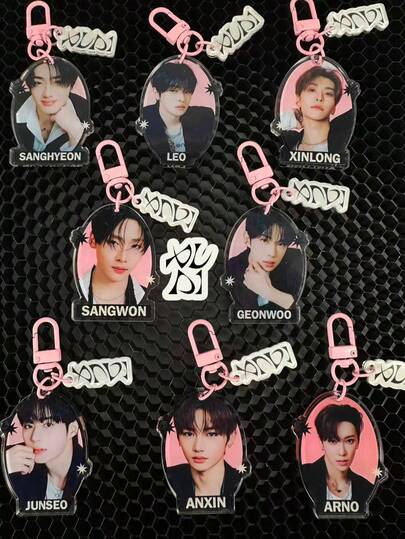 ALD1 Keychain, Alpha Drive One Keychain, Double-Sided Laminated Keychain, Bag Pendant, Car Pendant, Water Bottle Decor, Kpop Fans Merch Goods, Concert Fangoods, Exquisite Small Gift For Fans And Friends