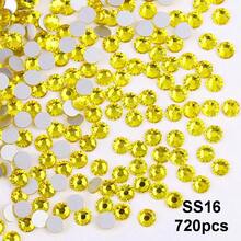 SS6 2MM-SS30 6.4MM, 7 Sizes, Non-Hot Fix, Adhesive Round Flat Bottom Glass Crystal Rhinestones, Multi-Color Crystal Gemstone Jewelry Beads DIY Glass Stone Diamond Design Accessories, Glitter Nail Art Stickers Decoration, Suitable For Phone Cases, Clothes, Bags, Shoes, Crafts - Multicolor - View 19