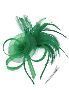 1pc Women Floral Headpiece, With Headband & Hair Clips, Suitable For Ladies & Girls To Wear At Tea Parties,Summer,Beach,Hat,Holiday,Travel - A - View 6