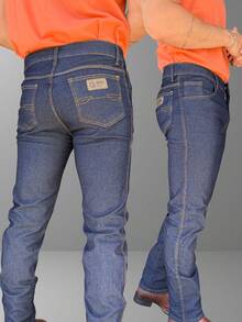 Kit 3 calças básicas com elastano, Conforto para Dia a Dia e Trabalho, 36 AO 54 Unglis jeans - Azul - Visão 6