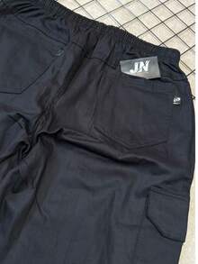 Dazzling Original Black Cargo Pants - Wide Leg Twill Streetwear Jeans - màu đen - Xem 9