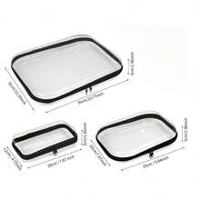 Hộp bảo vệ cứng trong suốt có khóa kéo, Túi nhựa cứng có khóa kéo, Túi vải, Túi có khóa kéo trong suốt, Hộp đựng bằng nhựa, Hộp du lịch xách tay, Túi đựng đồ chơi xếp hình màu đen, Túi đựng sản phẩm kỹ thuật số - Nhiều màu - Xem 3