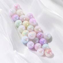 10/20/30/50/100/200pcs 6/8/10/12/14/16mm Acrylic Aurora Colored Faux Pearl Shiny Loose Spacer Round Beads, Perfect For Jewelry Making Necklace Bracelet Earring DIY Mobile Phone Chain Craft - Random Color - View 9