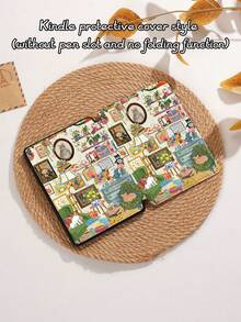 可爱动物图案平板电脑保护套，兼容 iPad 9.7/10.2/10.5/10.9/12.9/Pro 11（第十代）、Galaxy Tab S6 Lite 10.4、Kindle Paperwhite（第十二代，2024 年发布）、Kindle（第十一代，2022 年发布），柔软防震，带智能支架/自动唤醒/睡眠功能