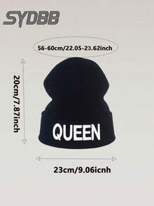 2顶情侣针织帽 | 柔软针织国王/王后帽 | 情人节礼物 | 舒适冬季情侣帽