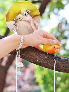 1 Set Lightweight Stretchy Bird Leash For Outdoor, Parrot Flying Tether With Wristband, Leg Strap And Star Cloud Pendant, Gradual Extendable Walking Rope, Suitable For Cockatiel, Parrots, All Seasons - Multicolor - View 13