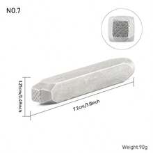 Square/Round Textured Punch Stamp Tools - DIY Jewelry Making Handcraft And Art Punching Kit, 12 Shapes Available