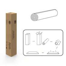 Comfortable Mattress H3, Medium Strength, Oeko TEX Certified, Washable, Height 5cm, Made In China, Orange Foam, White Mattress