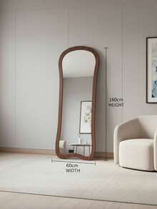 1 chiếc gương trang điểm toàn thân kiểu Pháp sang trọng, hình dạng bất thường, gương trang điểm phòng ngủ cổ điển. - Nâu Mocha (Kiểu A) - Xem 4