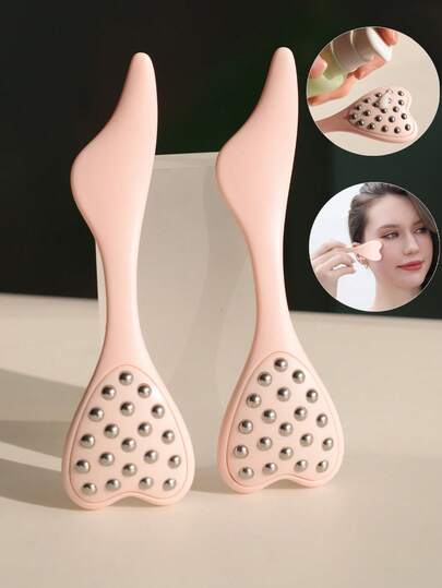 Nuovo rullo per massaggio del viso, favorisce l'assorbimento della cura della pelle, strumento per l'applicazione della cura della pelle, Gua Sha per il viso, massaggio riutilizzabile, riduce le rughe e le occhiaie, ottimo regalo per famiglia e amici