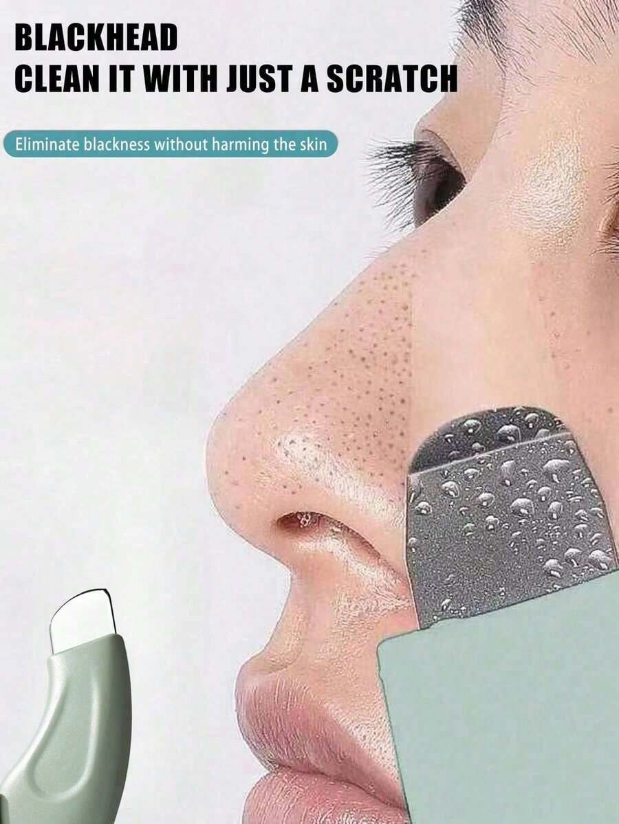 1pc Manual Blackhead Remover, Blackhead Removal Tool, Blackhead Removal Scraper, Deep Pore Cleaner Spatula, Blackhead Extractor, Acne Removal, Skin Cleansing Tool, Beauty Care, Salon Use, Pore Cleaner Manual Extractor QW6N - 深綠色 - 查看 1