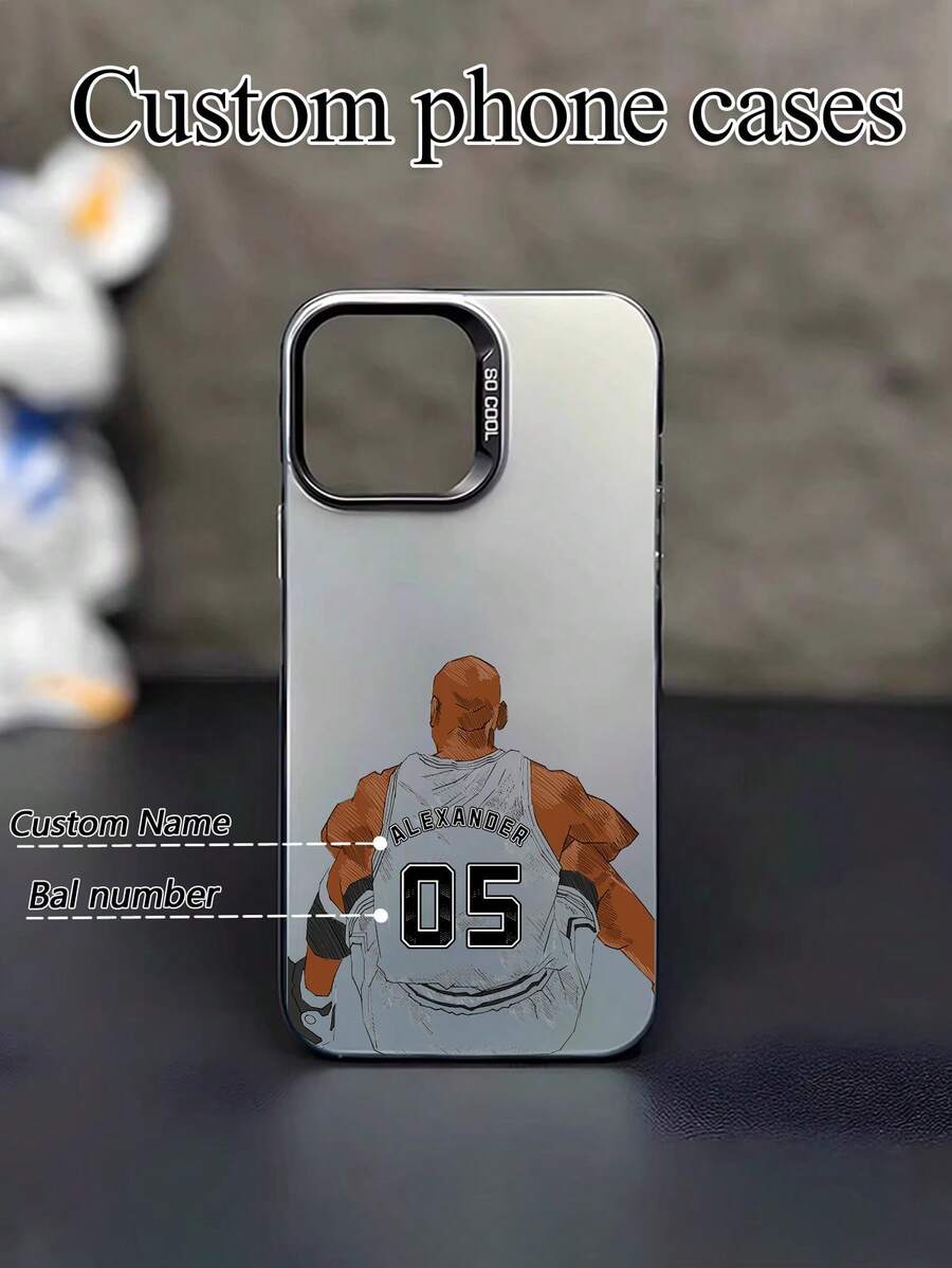 1个可定制DIY手绘篮球图案手机壳,兼容三星S24 Ultra/S25 Ultra和17 Pro Max/16 Pro/15/14 Plus/13 Pro/12 Pro Max/11/7P/XS/XR,硬质PC材质,防刮花,防指纹,个性化礼物,适合个人、伴侣、家人、朋友、情侣、兄弟姐妹,生日、周年纪念日等场合。 - 彩色 - 查看 1