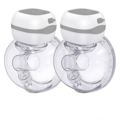 2pcs Portable Electric Breast Pump, Max Capacity 1200mAh, With Memory Mode, 3 Modes And 12 Suction Levels, Includes 17/19/21/24mm Breast Shields, Anti-Tipping Design, LCD Display, Suitable For Infant Feeding