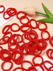 100 chiếc dây buộc tóc co giãn bằng nylon không đường may, không gây hư tổn cho cả nam và nữ, mềm mại và chắc chắn, phù hợp với tóc dày/mỏng, thẳng/xoăn, chống trượt, lý tưởng cho các hoạt động thể thao, yoga, chạy bộ và sử dụng hàng ngày. Món quà lý tưởng cho Ngày Valentine, Ngày của Mẹ, Lễ Phục Sinh, Sinh nhật, Kỷ niệm, Lễ hội và Tiệc tùng. - Đỏ - Xem 8