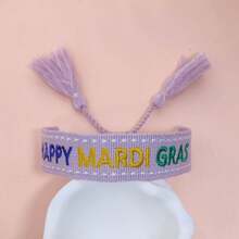 1pc Wristband, Suitable As Festival, Holiday, Family, Friend Gift, Party, Parade Accessory