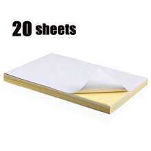 Giấy dán decal vinyl in được khổ A4, màu trắng mờ, chống thấm nước, tự dính PET, kích thước 8.3x11.7 inch, phù hợp với máy in phun, khô nhanh, độ bám mực cao. - mờ - Xem 8