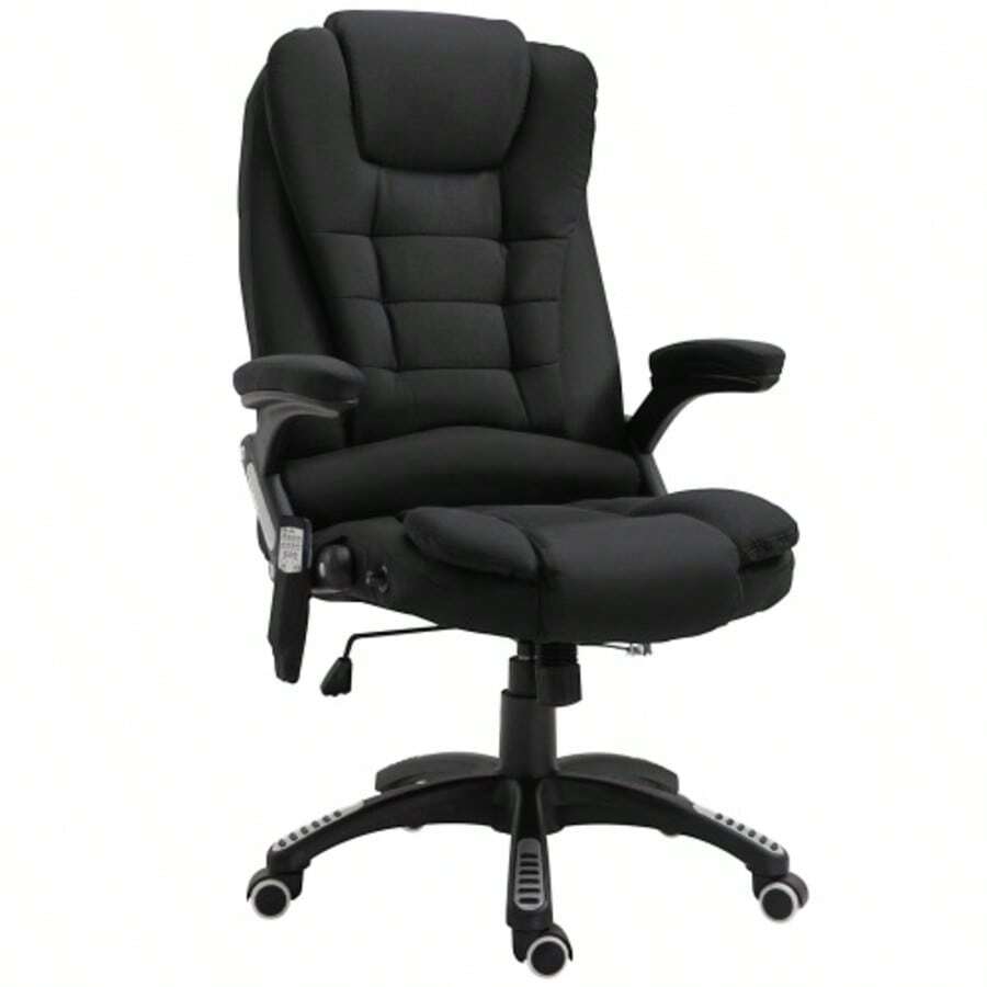 Office Chair, Gaming Chair, Massage Function, Adjustable Height, Black, 67 X 74 X 116-126 Cm - Black - View 1