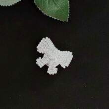 1件套优雅水晶水钻蝴蝶结几何纽扣套装，衬衫纽扣套装，夹式纽扣套装，时尚水晶袖扣，适合搭配燕尾服和婚纱装饰 - 彩色 - 查看 4