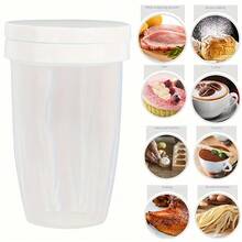 1 pieza Tamizador de harina de plástico, Tamiz de azúcar de malla manual para hornear - Colador de cocina redondo apto para contacto con alimentos como cacao, azúcar glass - Multicolor - Ver 10