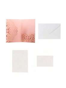 10pcs/Pack Wedding Party Invitations (With Envelopes And 2 Blank Inner Cards), Laser Cut Engagement Invite, Elegant Premium Business Greeting Cards For Holiday, Birthday,Christmas - Multicolor - View 29