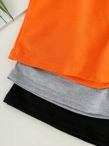 Bộ 3 quần short thể thao cho bé trai 4-8 tuổi, màu cam, xám, đen, in hình gấu hoạt hình dễ thương - Thích hợp cho kỳ nghỉ hè và chơi đùa hàng ngày. - Nhiều màu - Xem 8