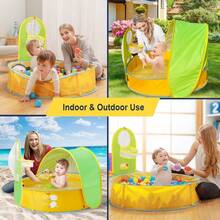 Piscina portátil al aire  carpa de playa para niños, perfecta para el verano, protegida contra los rayos UV, lo que permite que su hijo juegue libremente. - Amarillo - Ver 4