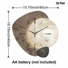 1个2D立体星球彩色积木静音挂钟，超静音石英机芯，无滴答声，适合装饰客厅、卧室、办公室、厨房和咖啡厅，是馈赠亲朋好友的完美家居装饰礼物。
