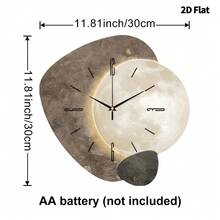1个2D立体星球彩色积木静音挂钟，超静音石英机芯，无滴答声，适合装饰客厅、卧室、办公室、厨房和咖啡厅，是馈赠亲朋好友的完美家居装饰礼物。