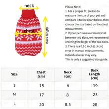 Maple Leaf & Snowflake Holiday Pet Sweater, High Collar Knitted Pullover For Dogs & Cats, Winter Jacket, Stylish Pet Coat, Be A Cute Puppy - Multicolor - View 9