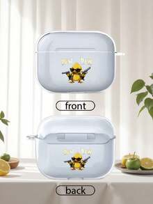 Cute Yellow Duck Pattern Earphone Protective Case, Compatible With IPhone - Also Fits 2/4, Unique Stylish Earphone Shell Compatible With Airpods 3/Pro/Pro2/Pro3, Practical Birthday/Couple Gift, Adorable And Healing Style, Conveys A Relaxed And Fun Atmosphere