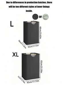 1个紧凑型脏衣篮，可折叠手持式布艺洗衣篮，适用于卧室、浴室和衣物收纳；节省空间的便携式洗衣篮，采用可折叠设计，坚固轻便的布身，易于携带的提手，多功能收纳整理器，可用于宿舍或家中存放毛巾、衣物和待洗衣物，快速折叠，方便收纳到衣柜中。 - 黑色 - 查看 7