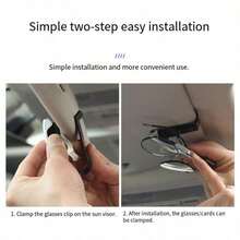 1pc Cute Flower Pattern Car Sunglasses Clip, Multi-Functional Visor Organizer For Sunshade, Tickets And Name Card