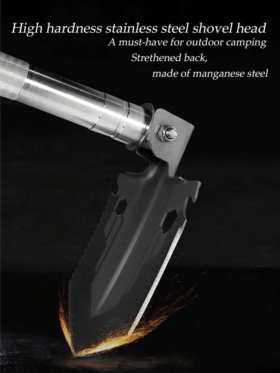 1 件装多功能园艺铲 - 高硬度金属材质，便携，适用于园艺、露营、探险、野外垂钓等活动，专业工具 - 銀色 - 查看 1