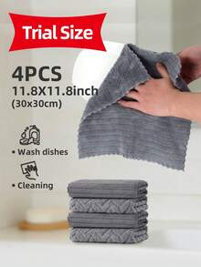 Bộ 4 khăn, gồm 4 khăn mặt và 4 khăn tắm, nhiều kích cỡ khác nhau, chất liệu lông cừu san hô mềm mại, thấm hút và khô nhanh, thích hợp cho phòng tắm, spa, phòng tập thể dục, bơi lội, quà tặng ngày Valentine và nhiều dịp khác. - Nhiều màu - Xem 14