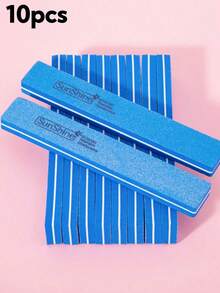 10件套双面100/180目指甲锉和抛光块，专业美甲工具，指甲抛光块 - 彩色 - 查看 32